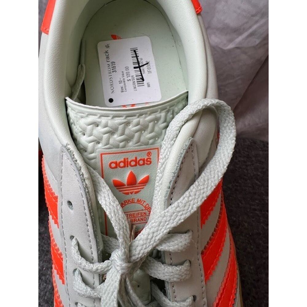 Adidas Womens Gazelle Indoor Linen Green Solar Orange IF6982 Sz 10.5 - Picture 8 of 13